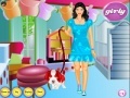 Gra Cute Girl with puppy dressup