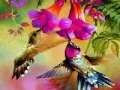 Gra Hungry flower birds puzzle