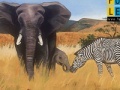 Gra Zebra And Elephants: Puzzle