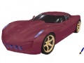 Gra White corvette car coloring