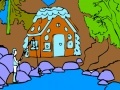 Gra Fisherman and mountain home coloring