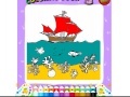 Gra Ship on the sea coloring