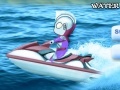 Gra Ultraman Tiga Wave Race. Water scooter