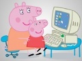 Gra Little Pig: At the computer