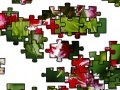 Gra Puzzle with red flowers