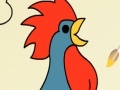 Gra Painting by numbers. Cockerel.
