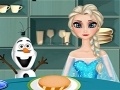 Gra Cold Heart: Elsa is preparing a hamburger