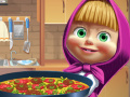 Gra Masha and the bear Cooking Tortilla Pizza 