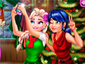 Gra Ladybug And Elsa Xmas Selfie