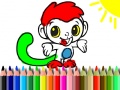 Gra Back To School: Monkey Coloring