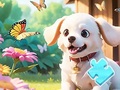 Gra Jigsaw Puzzle: Dog In Garden