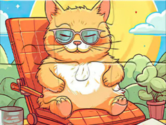 Gra Jigsaw Puzzle: Enjoying Cat