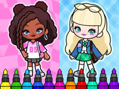 Gra Coloring Book: Aha World Sporty Girl