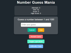 Gra Number Guess Mania