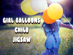 Gra Girl Balloons Child Jigsaw