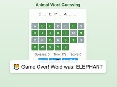 Gra Animal Word Guessing Game