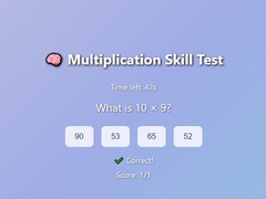 Gra Multiplication Skill Test