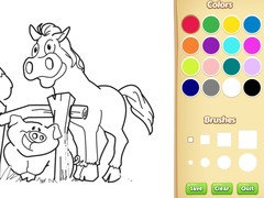 Gra Farm Animals Coloring Book for Kids