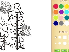 Gra Butterflies and Flowers Coloring Book for Kids