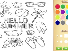 Gra Hello Summer Coloring Book for Kids