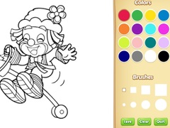 Gra Clown Coloring Pages