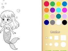 Gra Mermaid Coloring Book For Kids