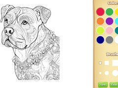 Gra Dog Coloring Book for Adults