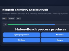 Gra Basic Inorganic Chemistry Quiz