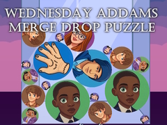 Gra Wednesday Addams Merge Drop Puzzle