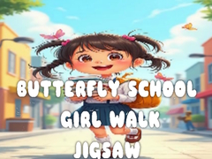 Gra Butterfly School Girl Walk Jigsaw