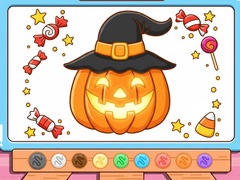 Gra Coloring Book: Halloween Pumpkin