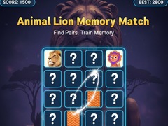 Gra Animal Lion Memory Match