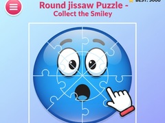 Gra Round jigsaw Puzzle - Collect the Smiley