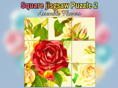 Gra Square jigsaw Puzzle 2  Assemble Flowers