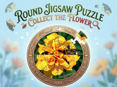 Gra Round jigsaw Puzzle - Collect the Flower