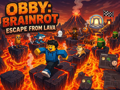 Gra Obby: Brainrot escape from Lava