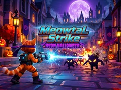 Gra Meowtal Strike Neon Halloween