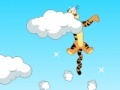 Gra Tiger jumps on clouds