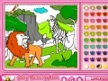Gra Rosy Coloring: The Lion and The Zebra