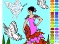 Gra Dancer With Butterflies Coloring
