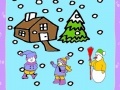 Gra Snow and Children Coloring