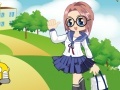 Gra The schoolgirl in style of an anime