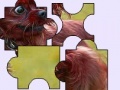 Gra Little frightened dog puzzle 