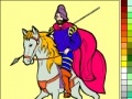 Gra Coloring: Knight on horseback