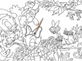 Gra Donald's garden online coloring page