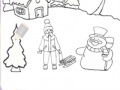 Gra Moon and the snowman coloring