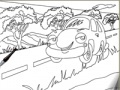 Gra The car online coloring page