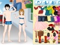 Gra Anime childhood friends dress up game